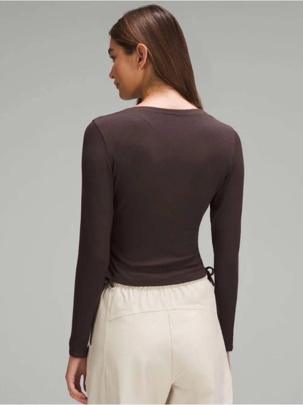 Lululemon Side-Cinch Ribbed Cardigan Espresso